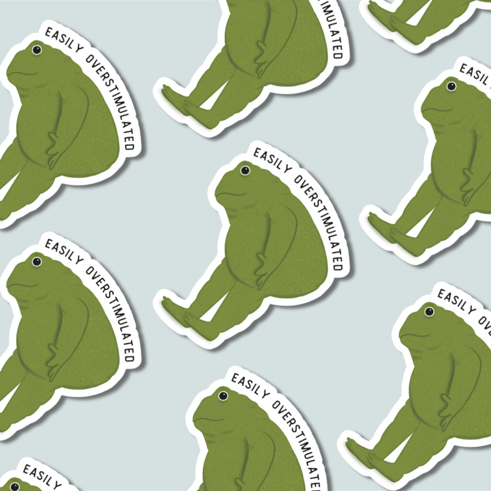 Easily Overstimulated Frog - Sticker