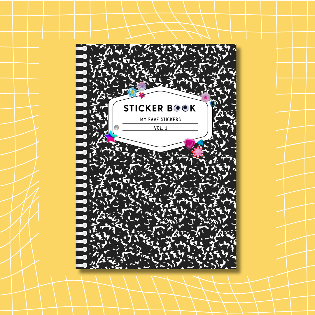 Composition Notebook - Reusable Sticker Book