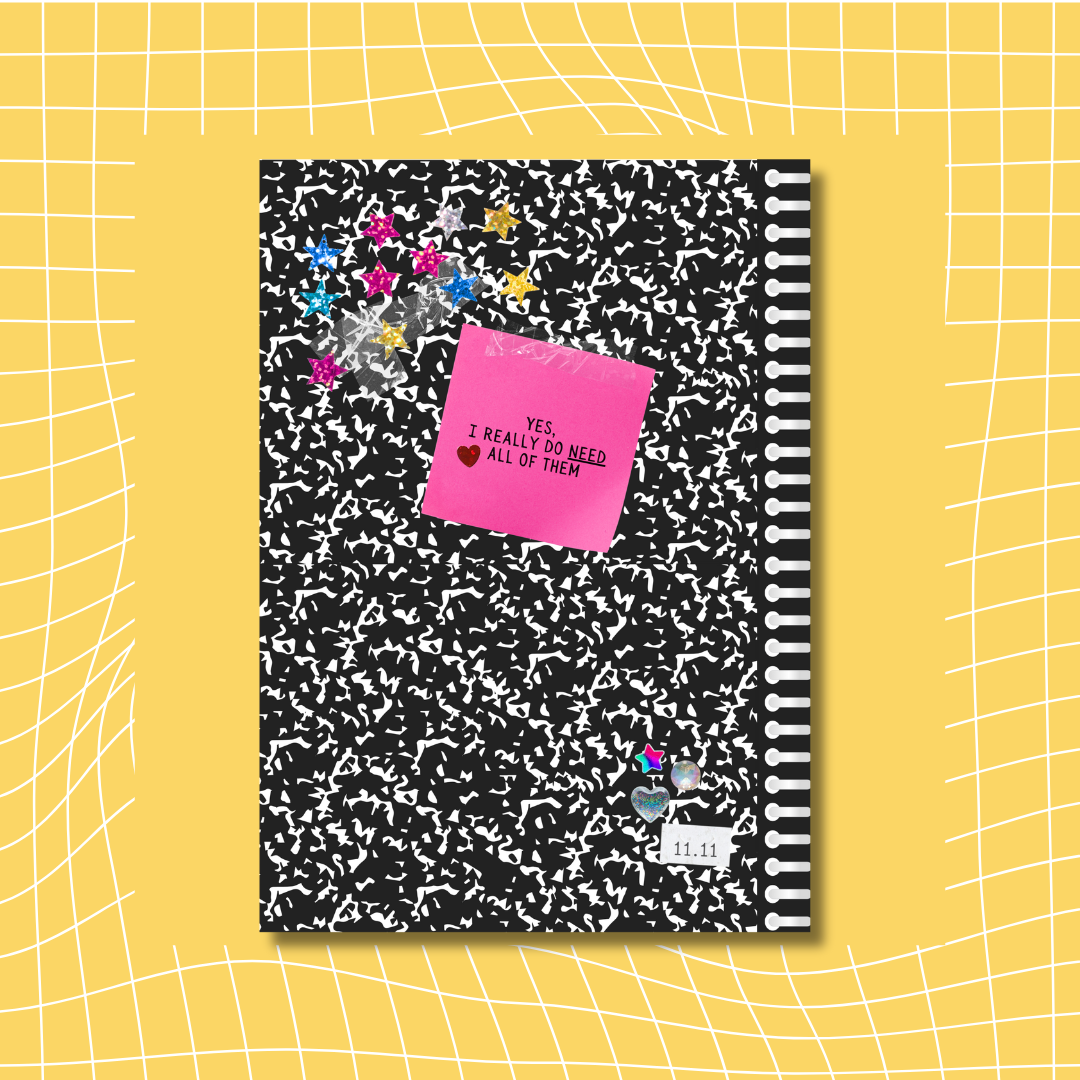 Composition Notebook - Reusable Sticker Book