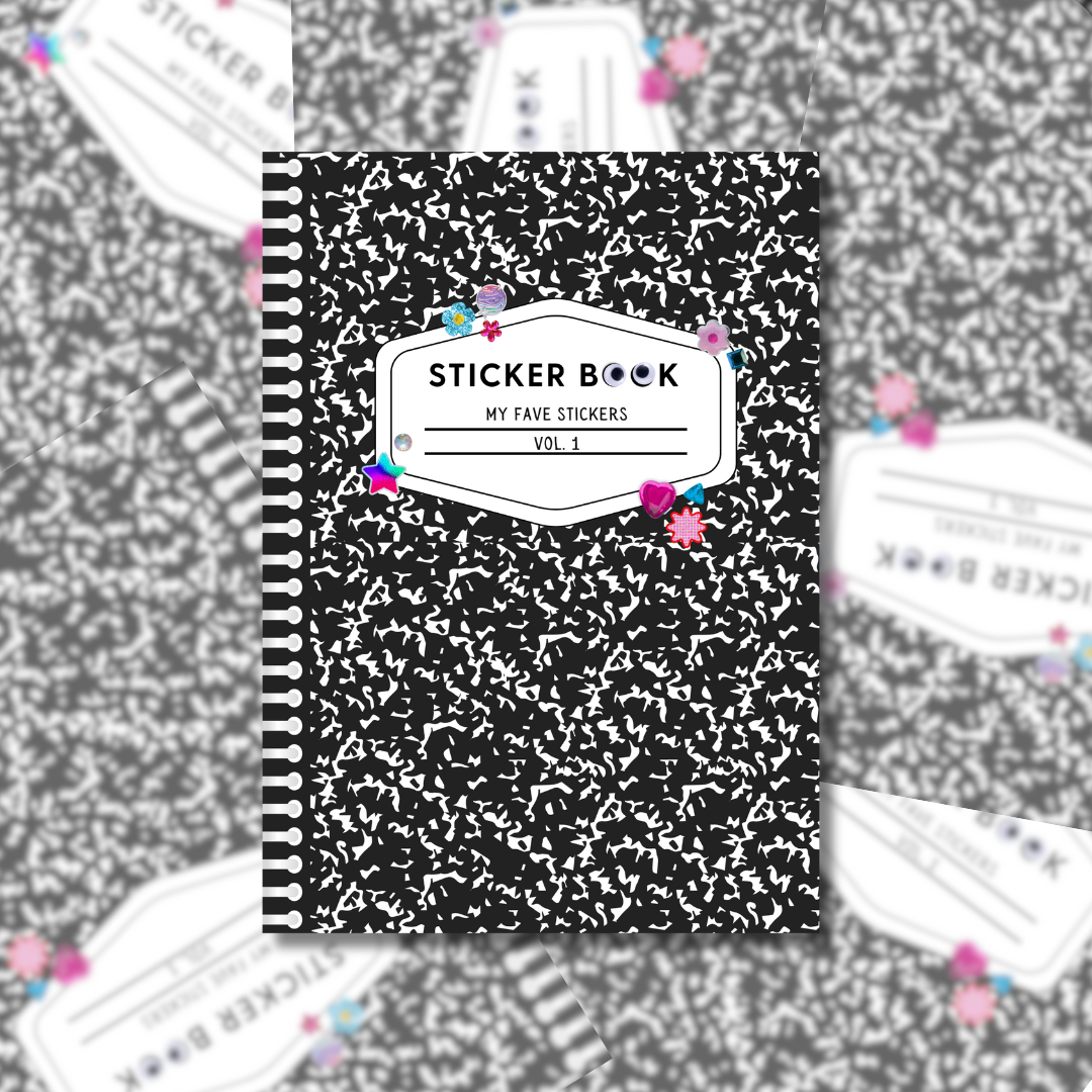 Composition Notebook - Reusable Sticker Book