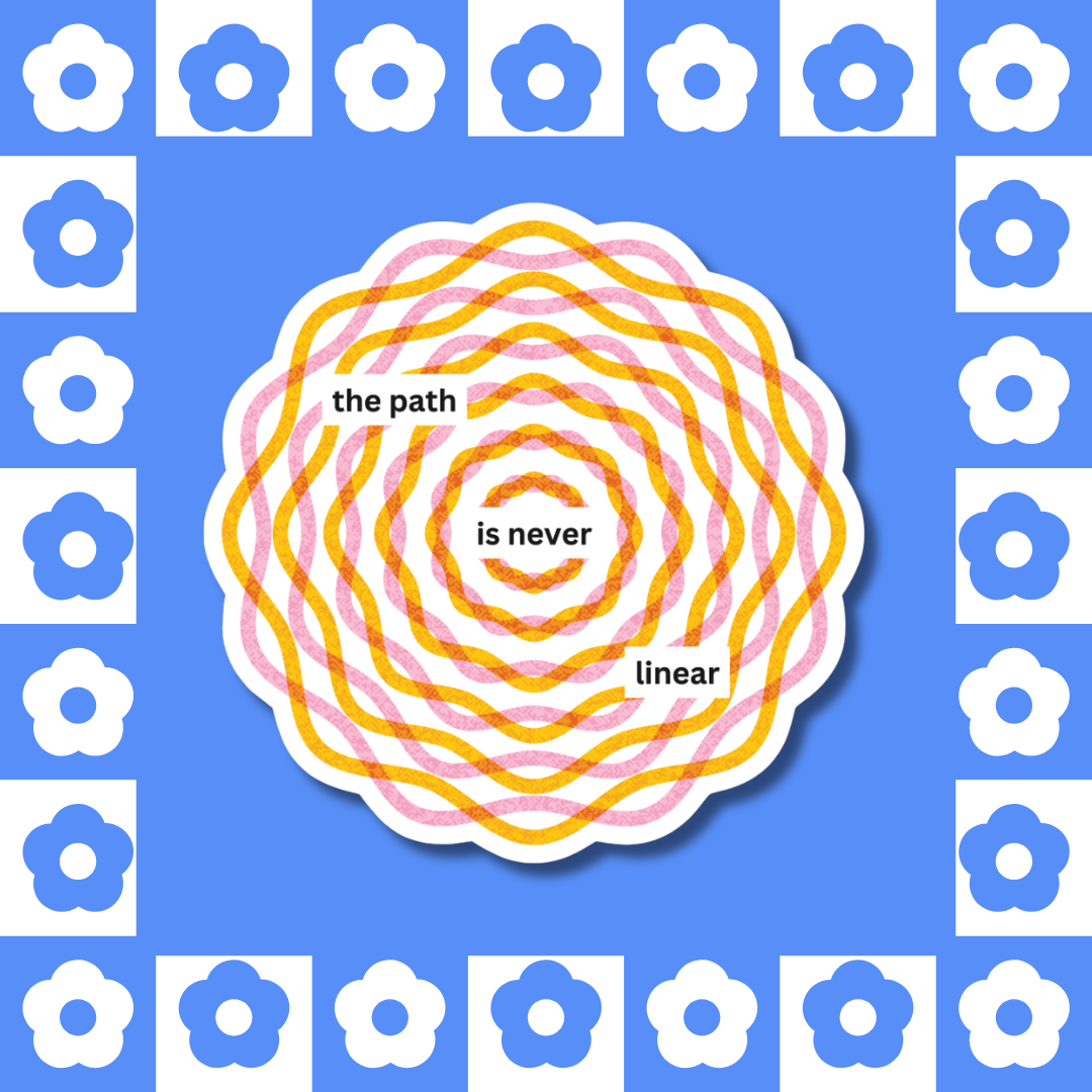 The Path is Never Linear - Sticker