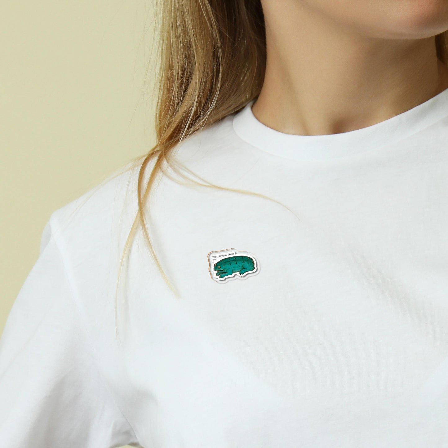 Okay Frog Meme Acrylic Pin - Frogcore, Medieval Creature, Chronically Online Humor