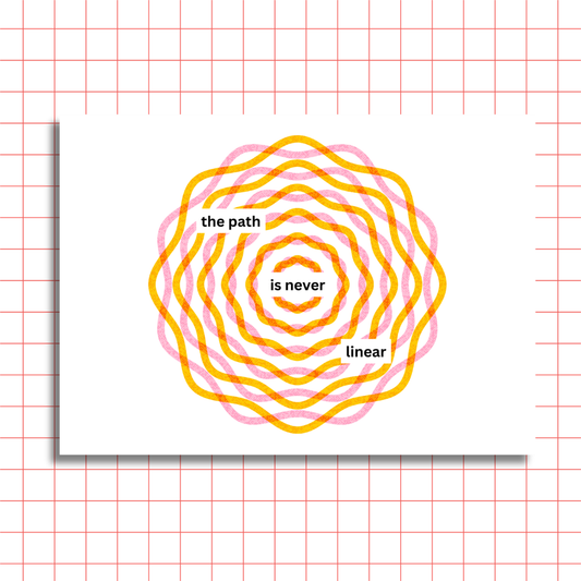 The Path Is Never Linear - Postcard