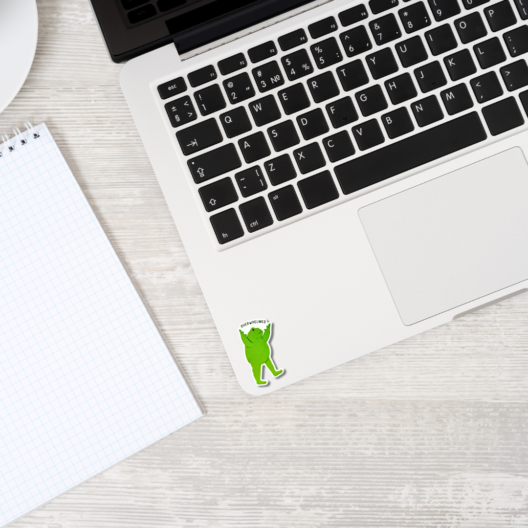 Overwhelmed Frog - Mini Sticker