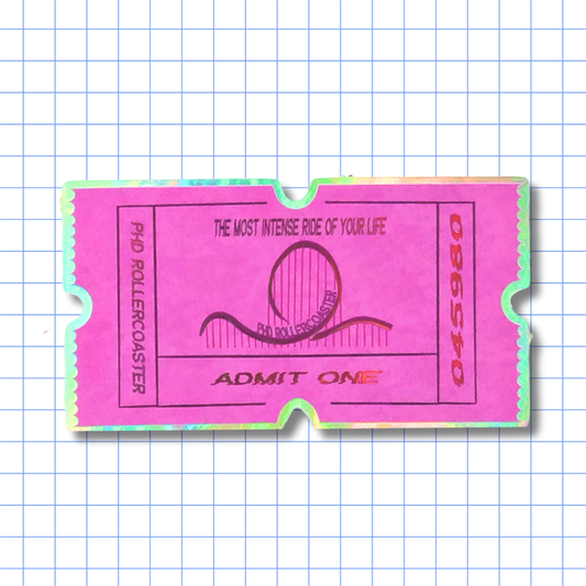 PhD Rollercoaster - Sticker