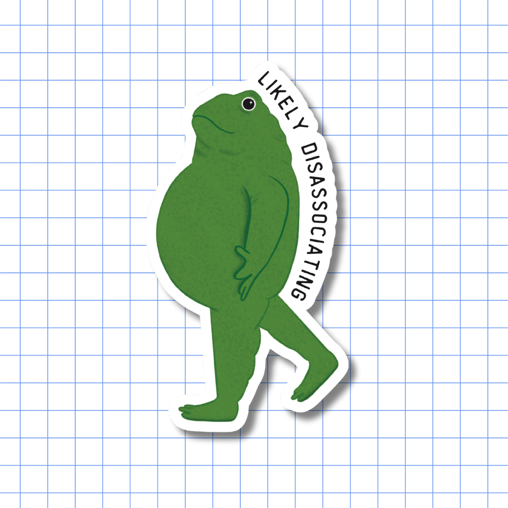 Likely Disassociating Frog - Sticker