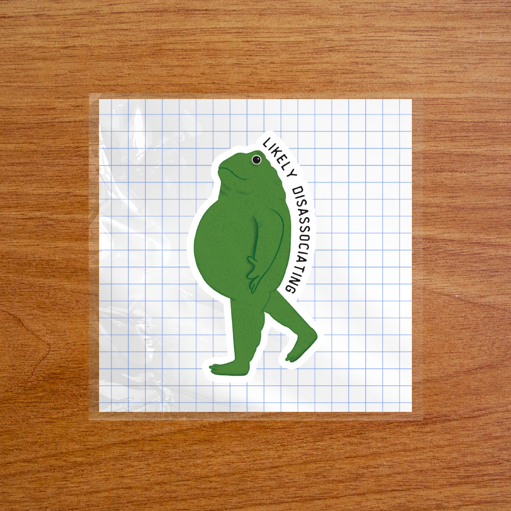 Likely Disassociating Frog - Sticker