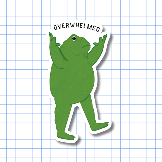 Overwhelmed Frog - Sticker