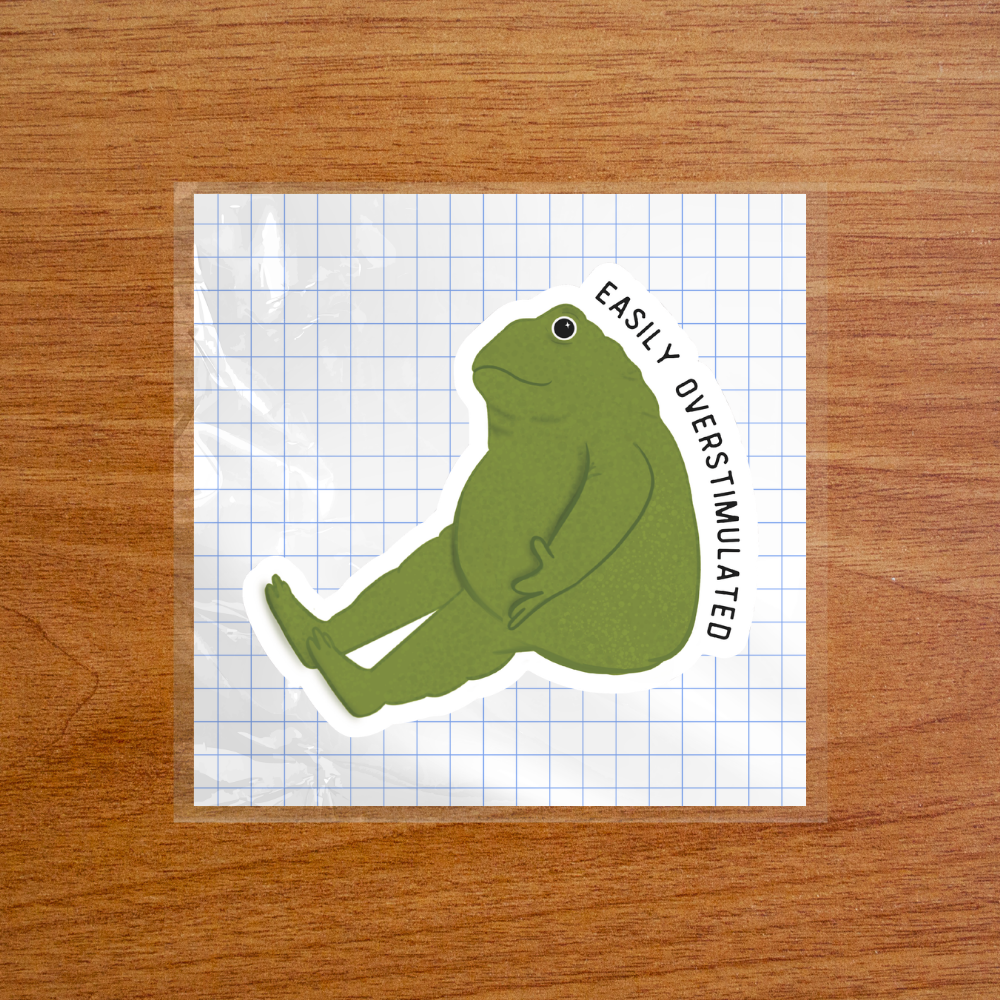 Easily Overstimulated Frog - Sticker
