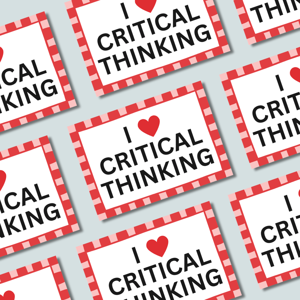 I Love Critical Thinking - Sticker