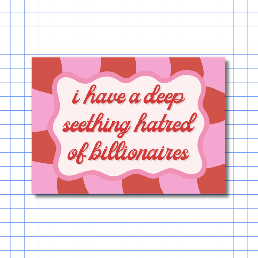 Billionaire Hatred - Sticker
