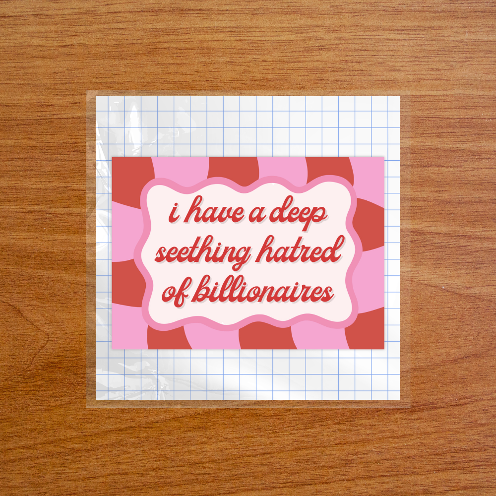 Billionaire Hatred - Sticker