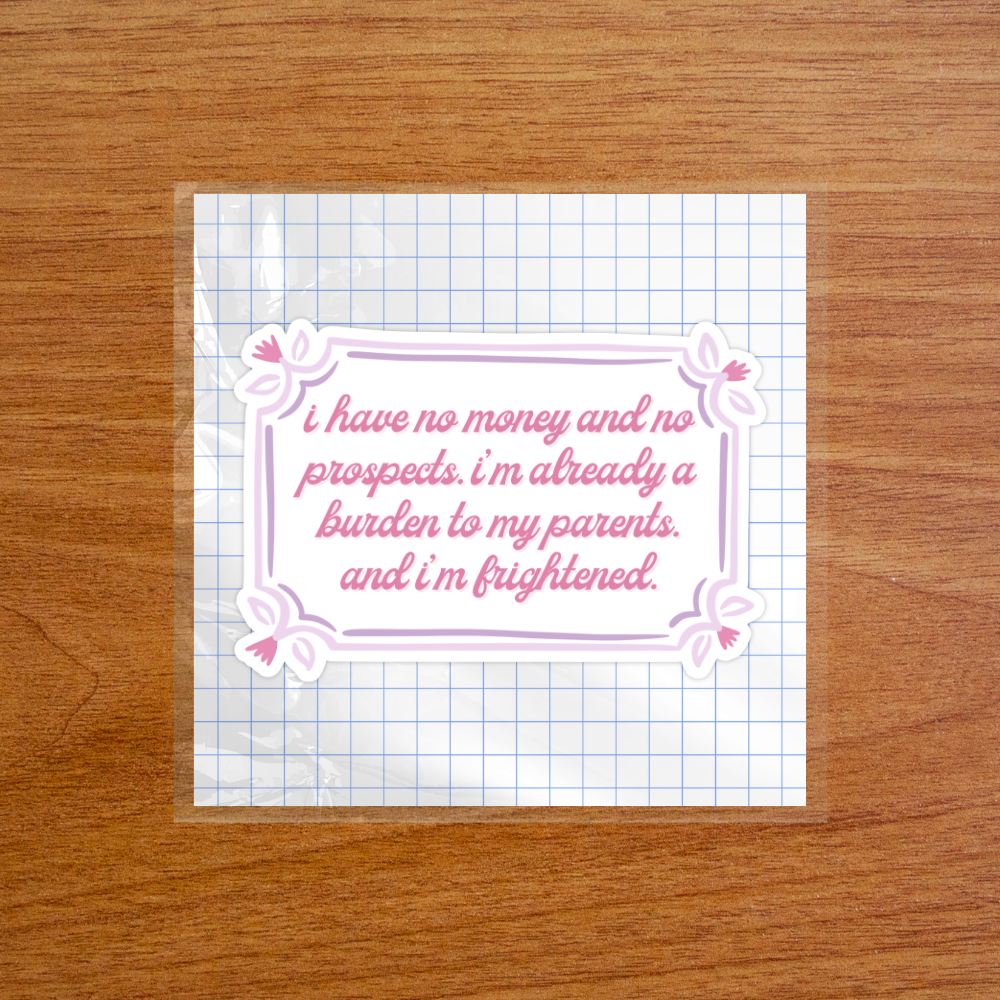 Pride and Prejudice Quote - Sticker