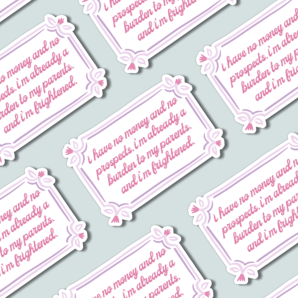 Pride and Prejudice Quote - Sticker