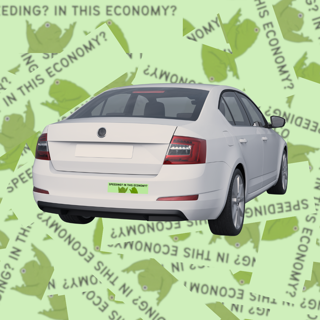 Speeding? In This Economy? - Car Magnet