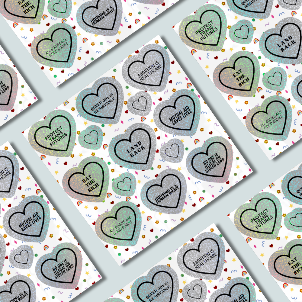Social Justice Hearts - Sticker Sheet