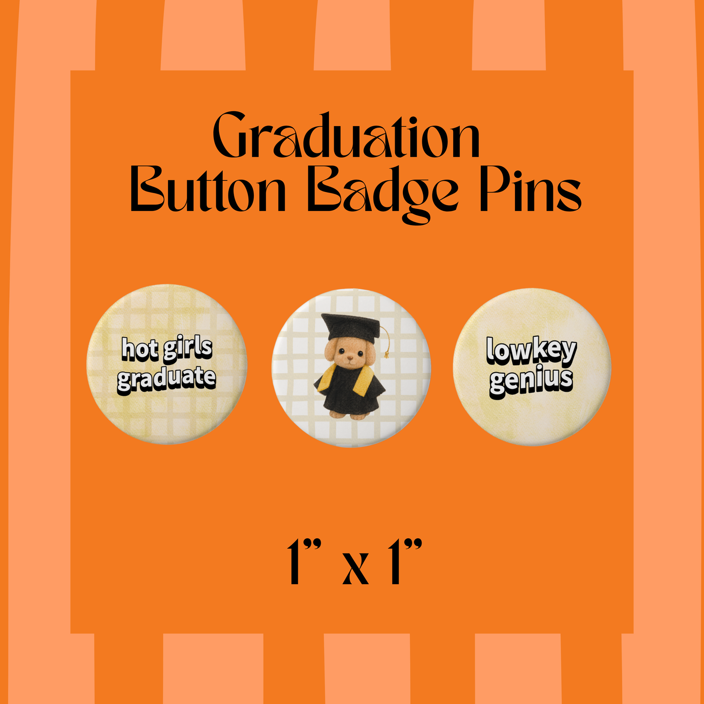 Graduation Button Badge Pin Bundle