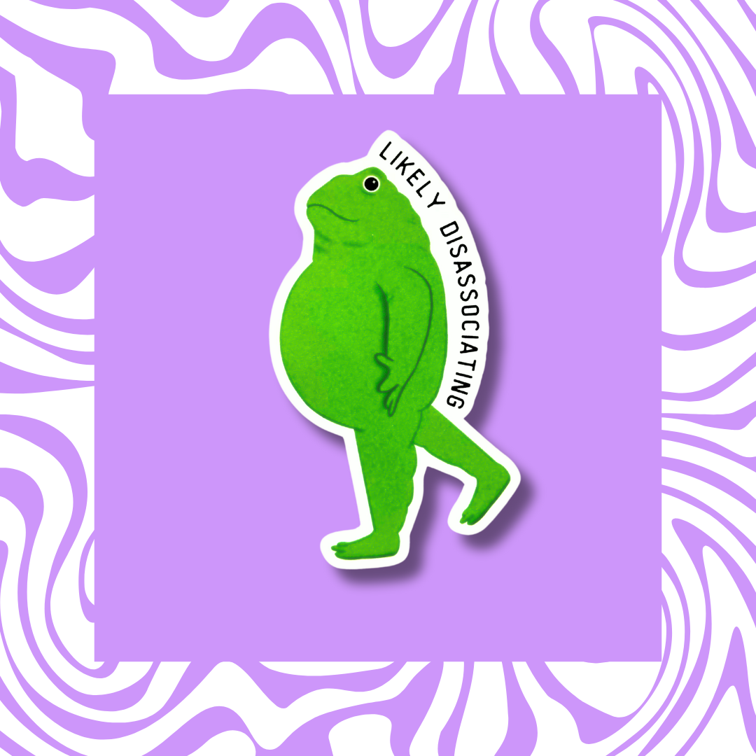 Likely Disassociating Frog - Sticker