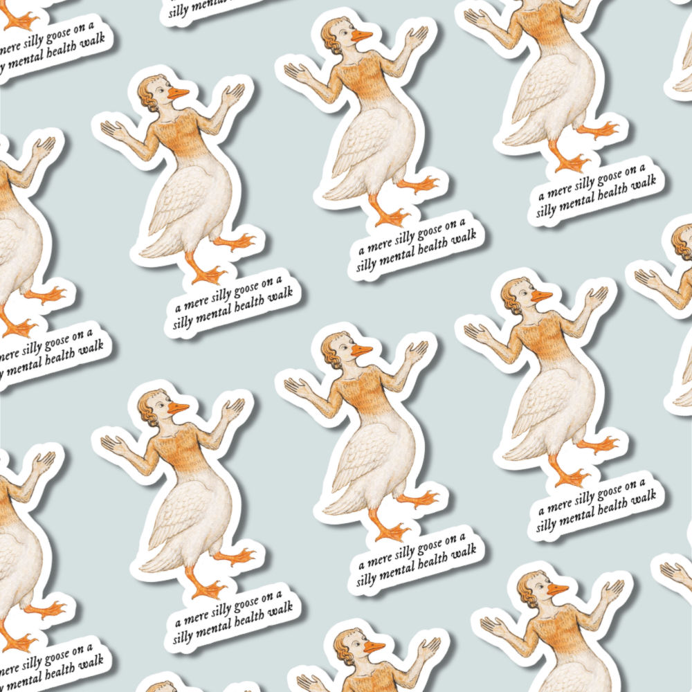 Silly Goose Mental Health Walk - Sticker