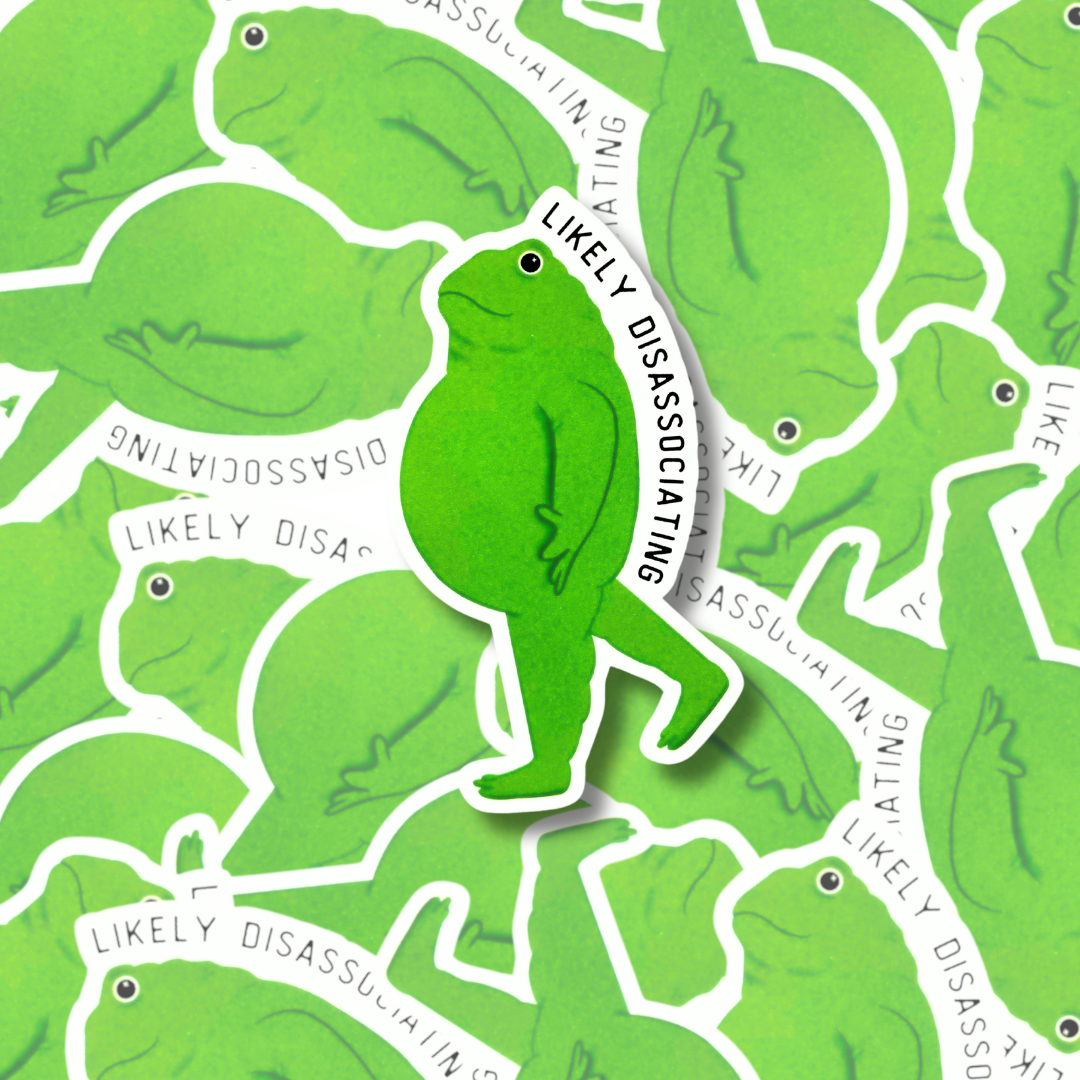 Likely Disassociating Frog - Sticker