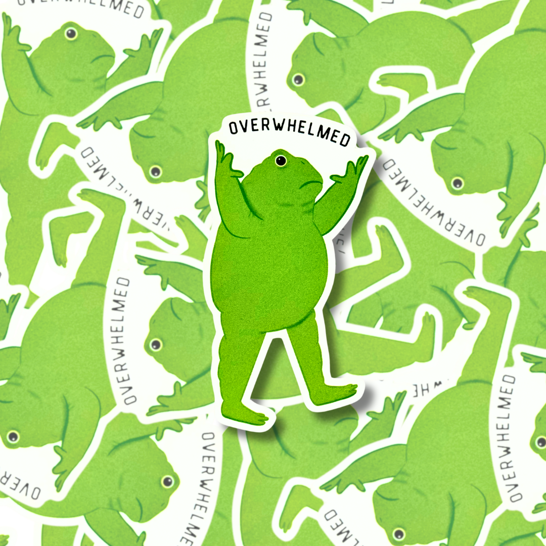 Overwhelmed Frog - Sticker