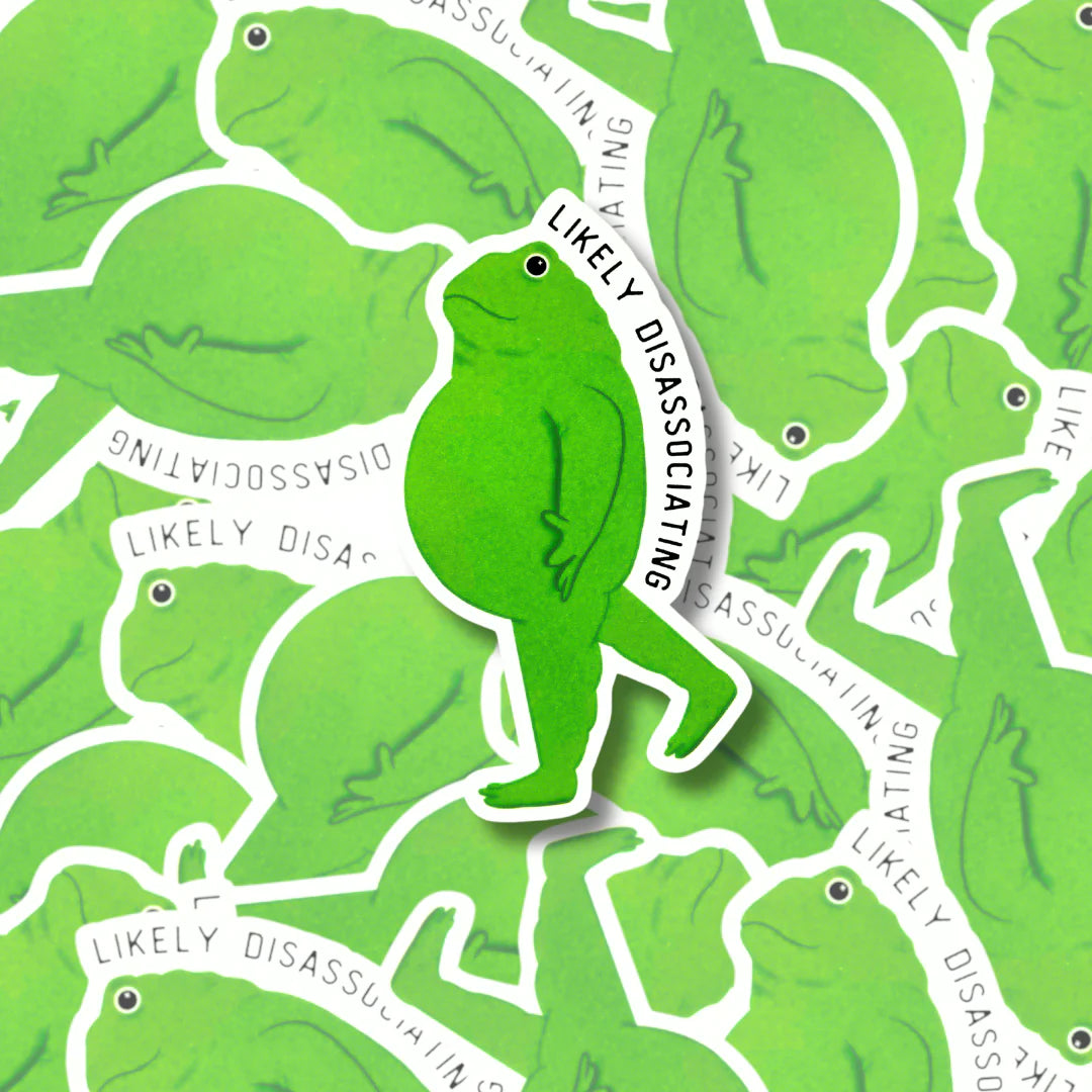 Likely Disassociating Frog - Mini Sticker