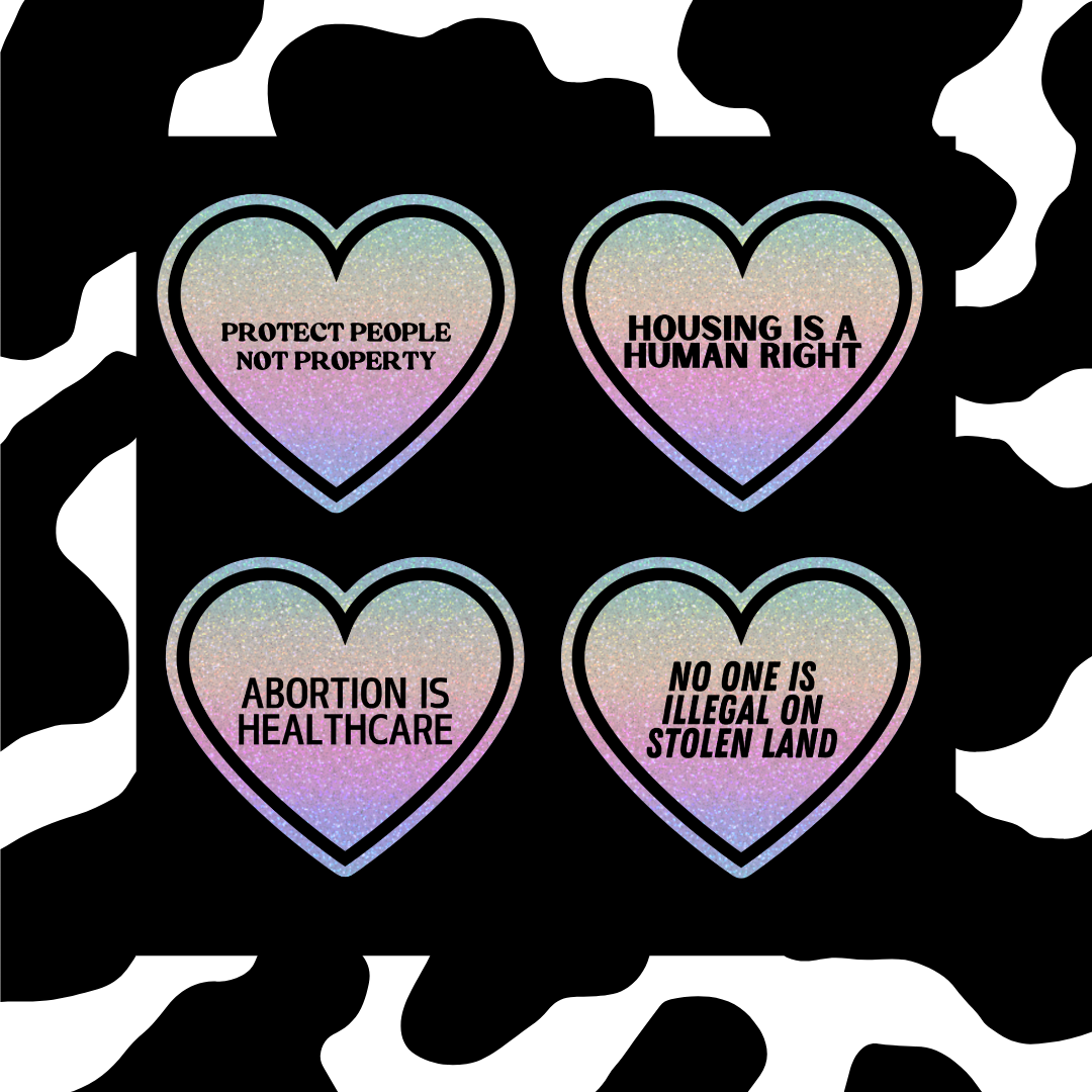 Social Justice Hearts - 5 Sticker Pack