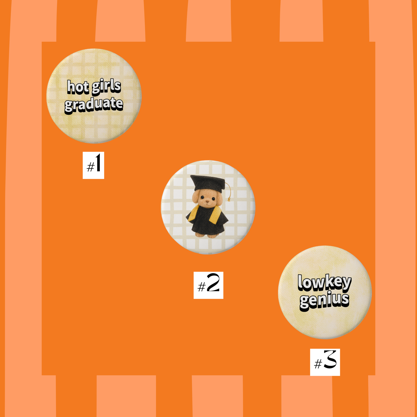 Graduation Button Badge Pin Bundle