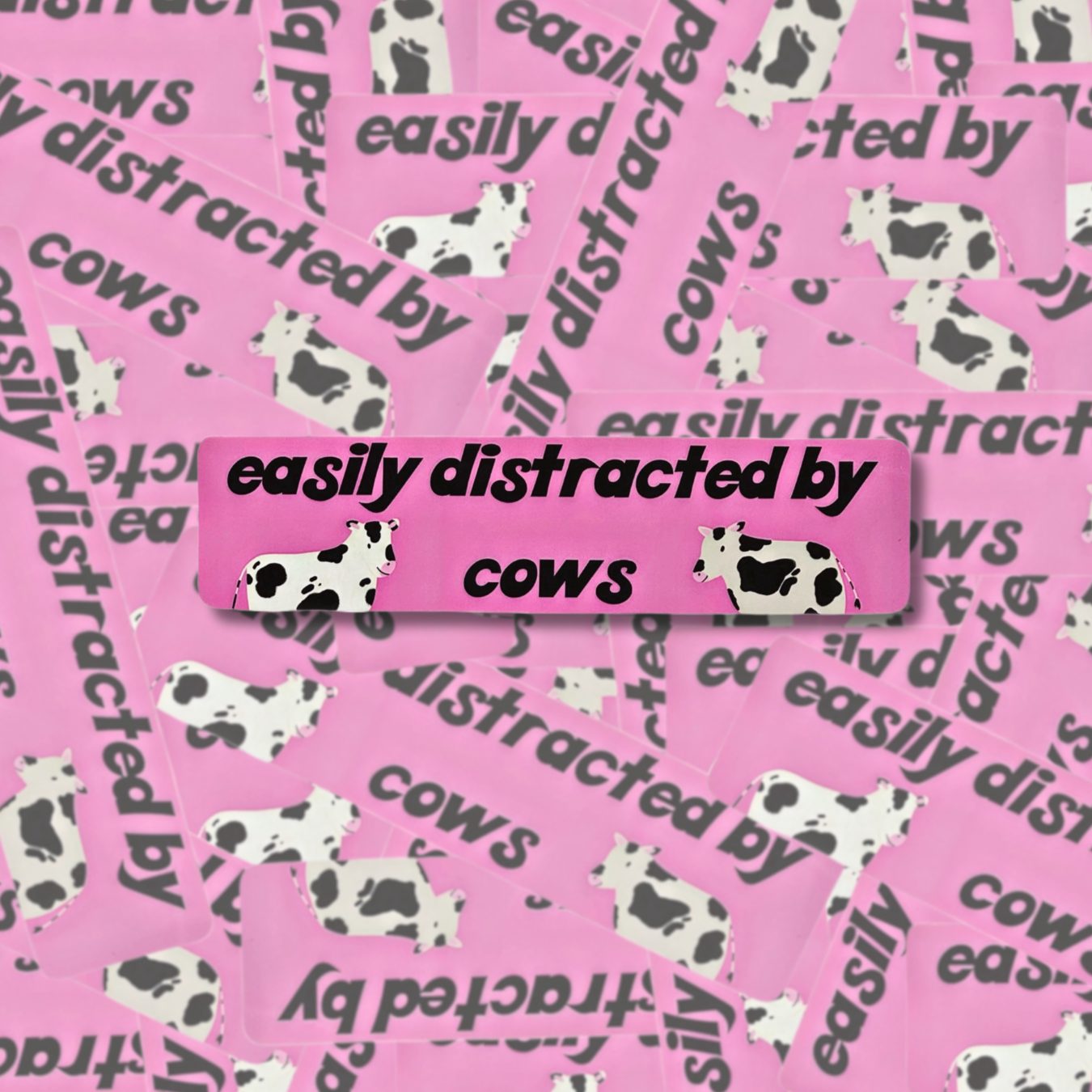 Easily Distracted By Cows - Bumper Sticker