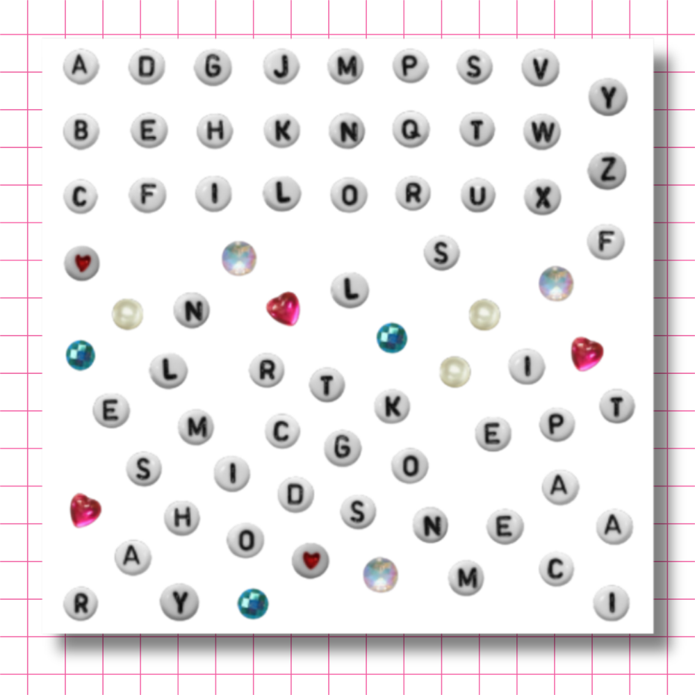 Letter Beads - Sticker Sheet