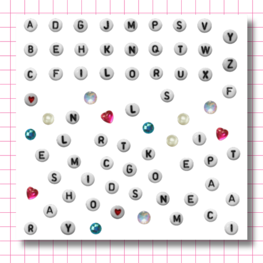 Letter Beads - Sticker Sheet