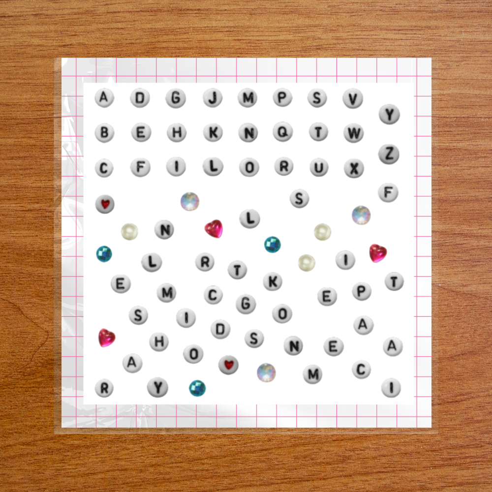 Letter Beads - Sticker Sheet