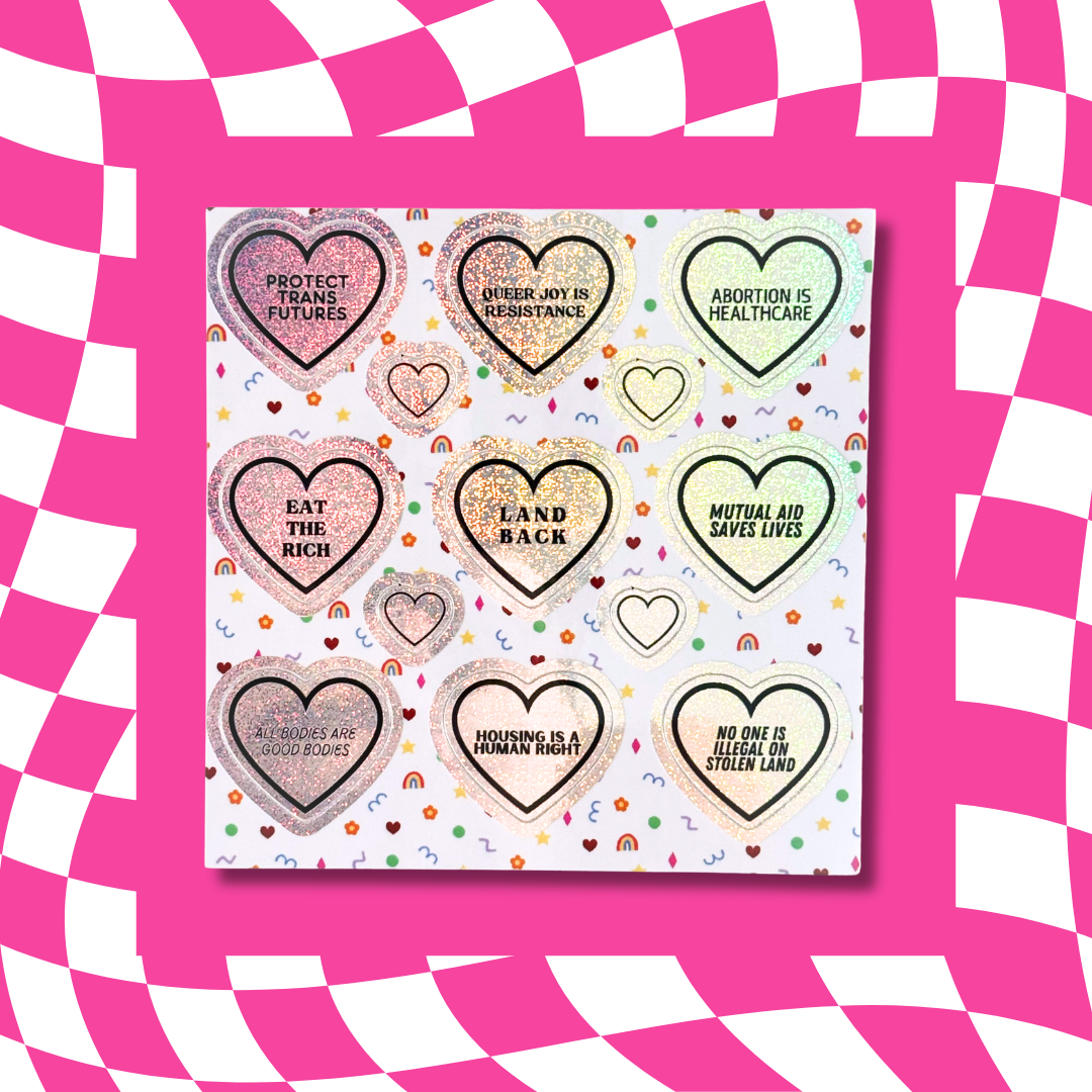 Social Justice Hearts - Sticker Sheet