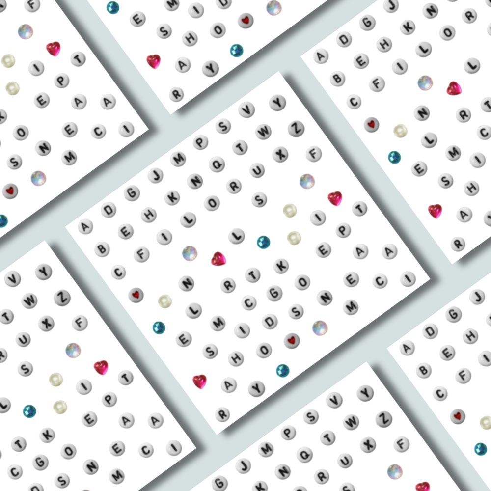 Letter Beads - Sticker Sheet