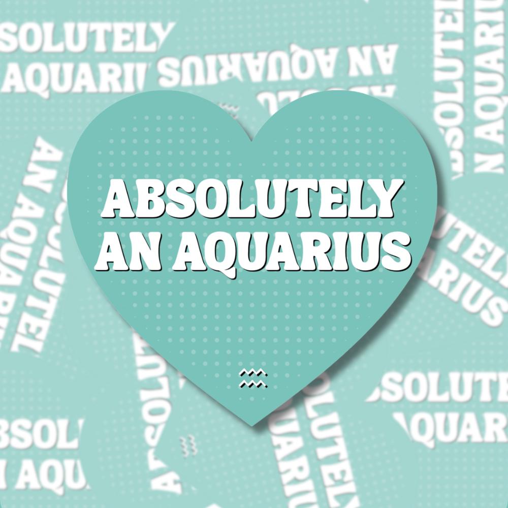 Absolutely an Aquarius Sticker - Zodiac Horoscope Astrology Air Sign Decal