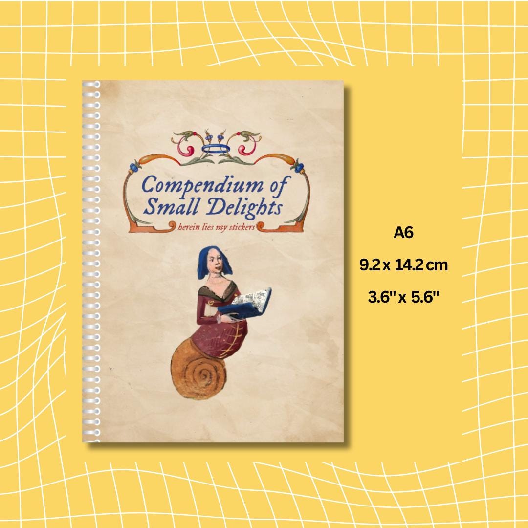 Compendium of Small Delights – A6 Reusable Sticker Book