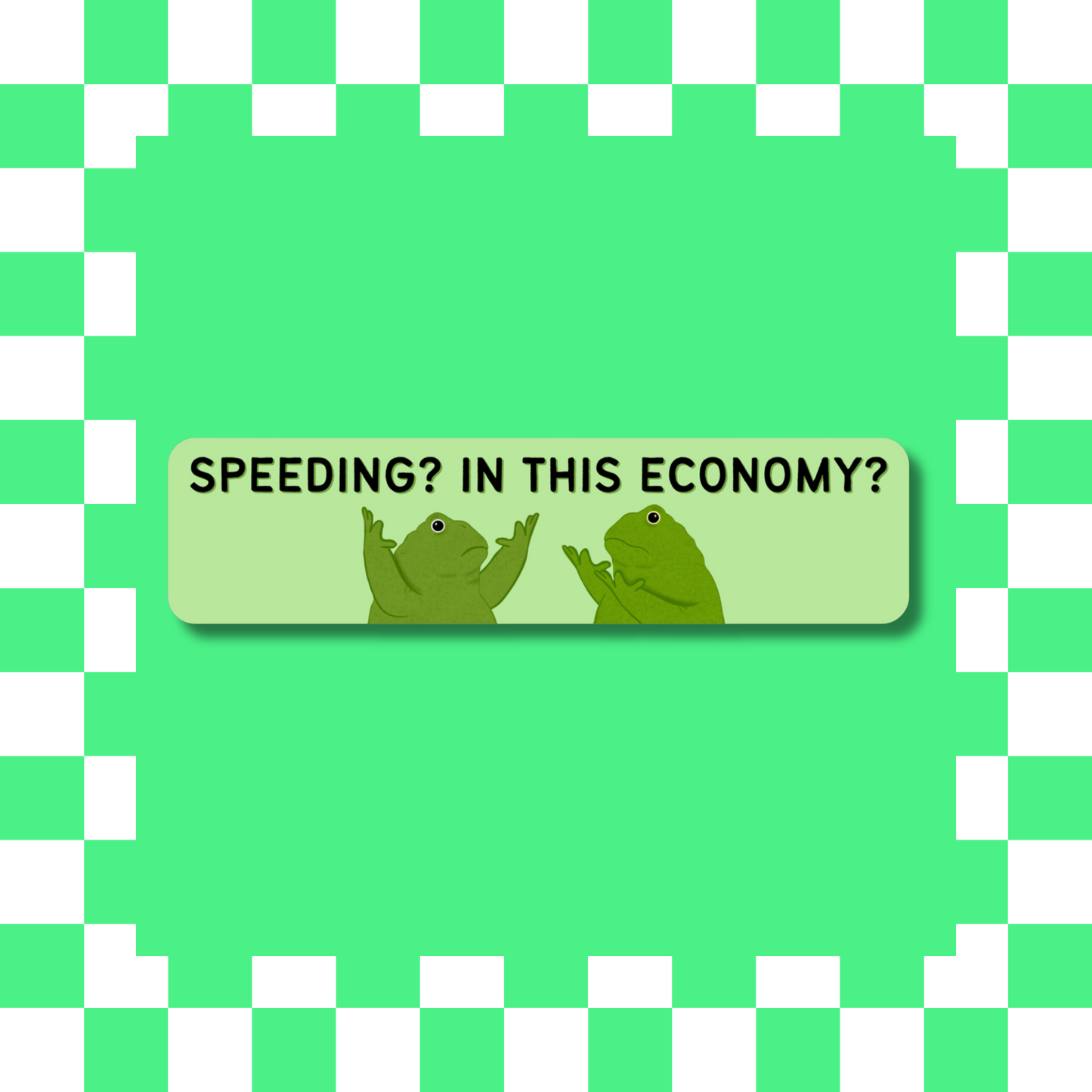 Speeding? In This Economy? - Bumper Sticker