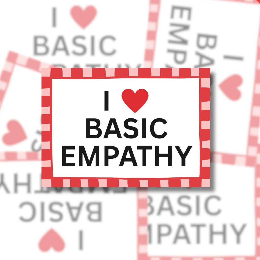 I Love Critical Thinking, Empathy, Media Literacy Stickers – 3 Pack Vinyl Bundle