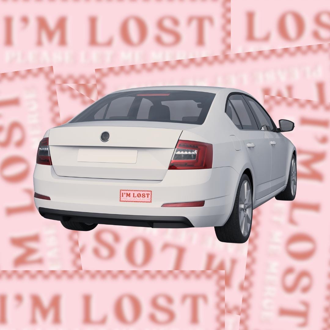 I'M LOST Please Let Me Merge – Bumper Sticker
