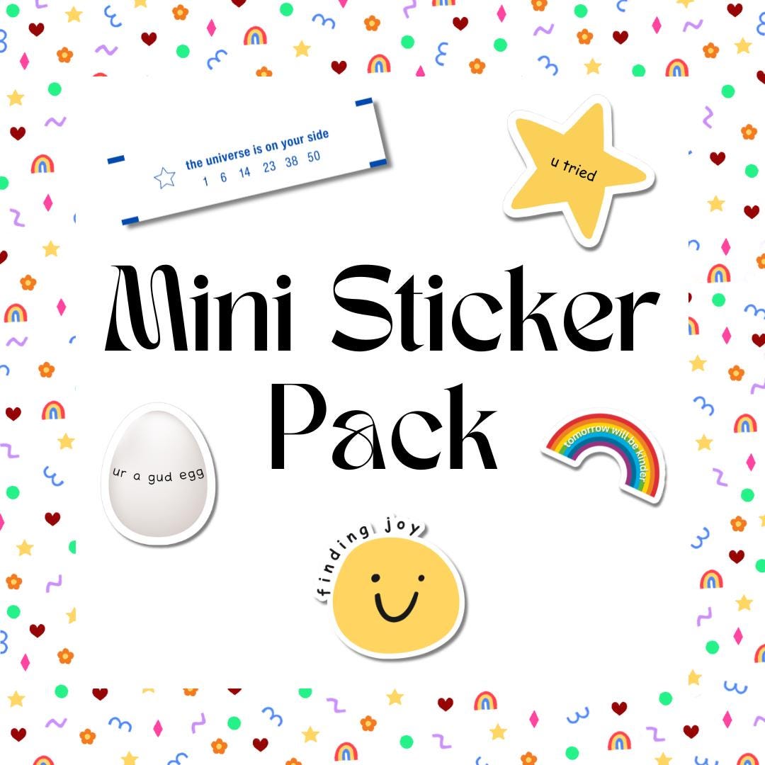 Mini Affirmation Sticker Pack – Pastel Vinyl Positivity Reminders