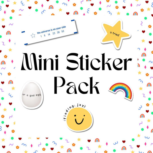Mini Affirmation Sticker Pack – Pastel Vinyl Positivity Reminders