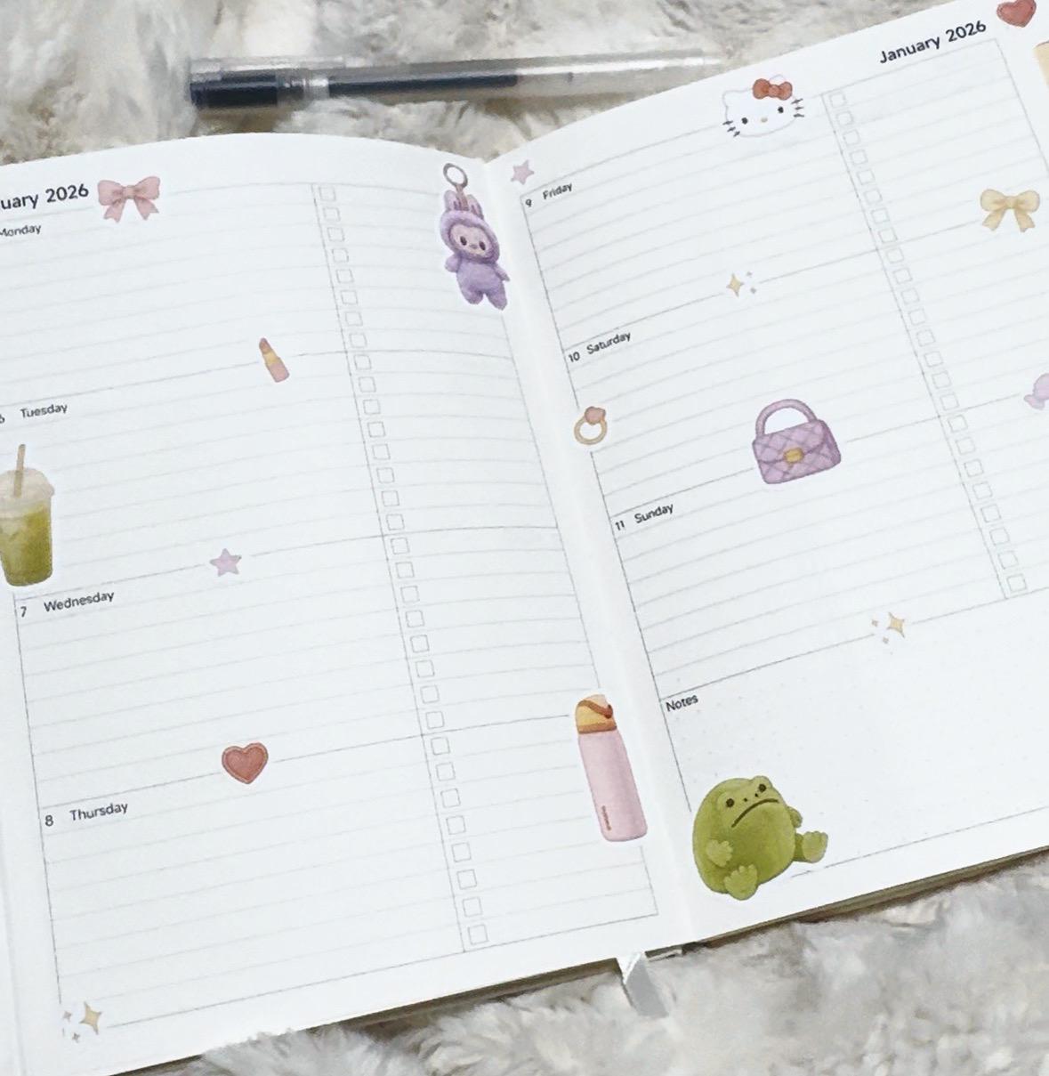 Pastel Girl Stickers – Matcha, Frog, Accessories, Waterproof Vinyl