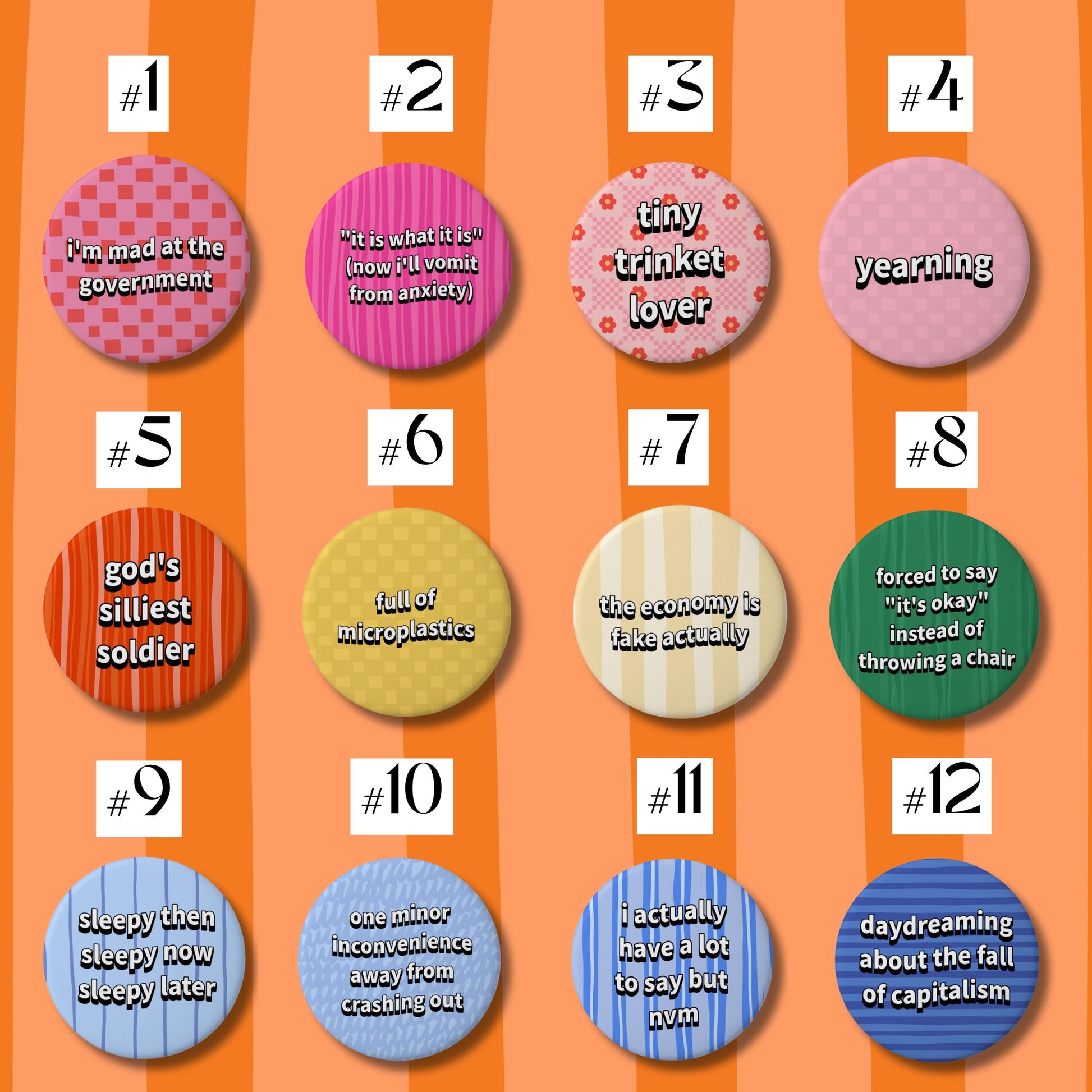 Pick-A-Pin Button Badges - Funny Meme Humour Button Pins (1 Inch)