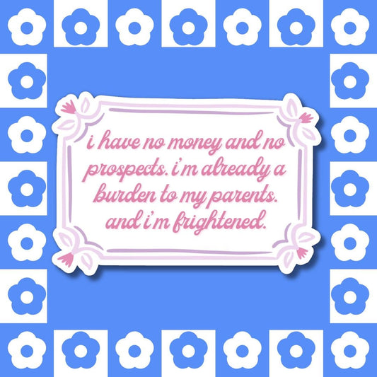 Pride and Prejudice Quote Sticker - Jane Austen Literary Meme Laptop Decal