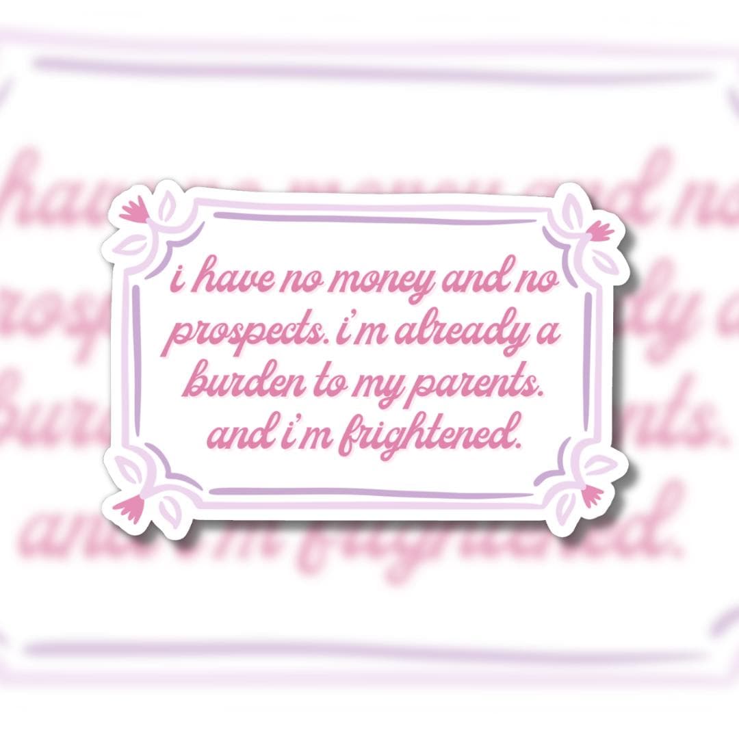 Pride and Prejudice Quote Sticker - Jane Austen Literary Meme Laptop Decal