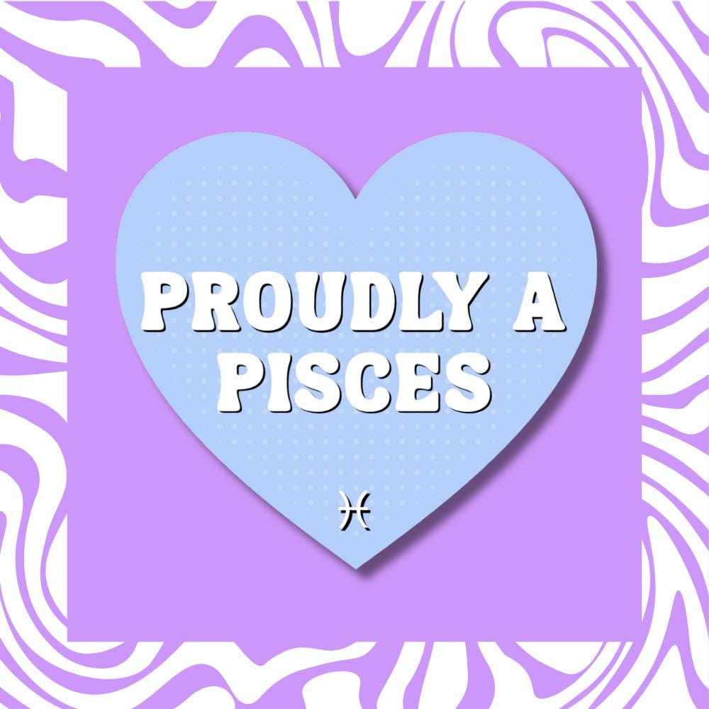 Proudly a Pisces Sticker - Zodiac Horoscope Astrology Water Sign Decal