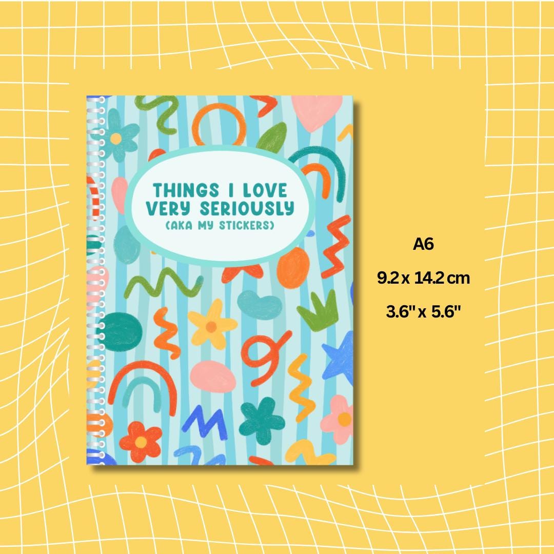 Things I Love Very Seriously (AKA My Stickers) – A6 Reusable Sticker Book