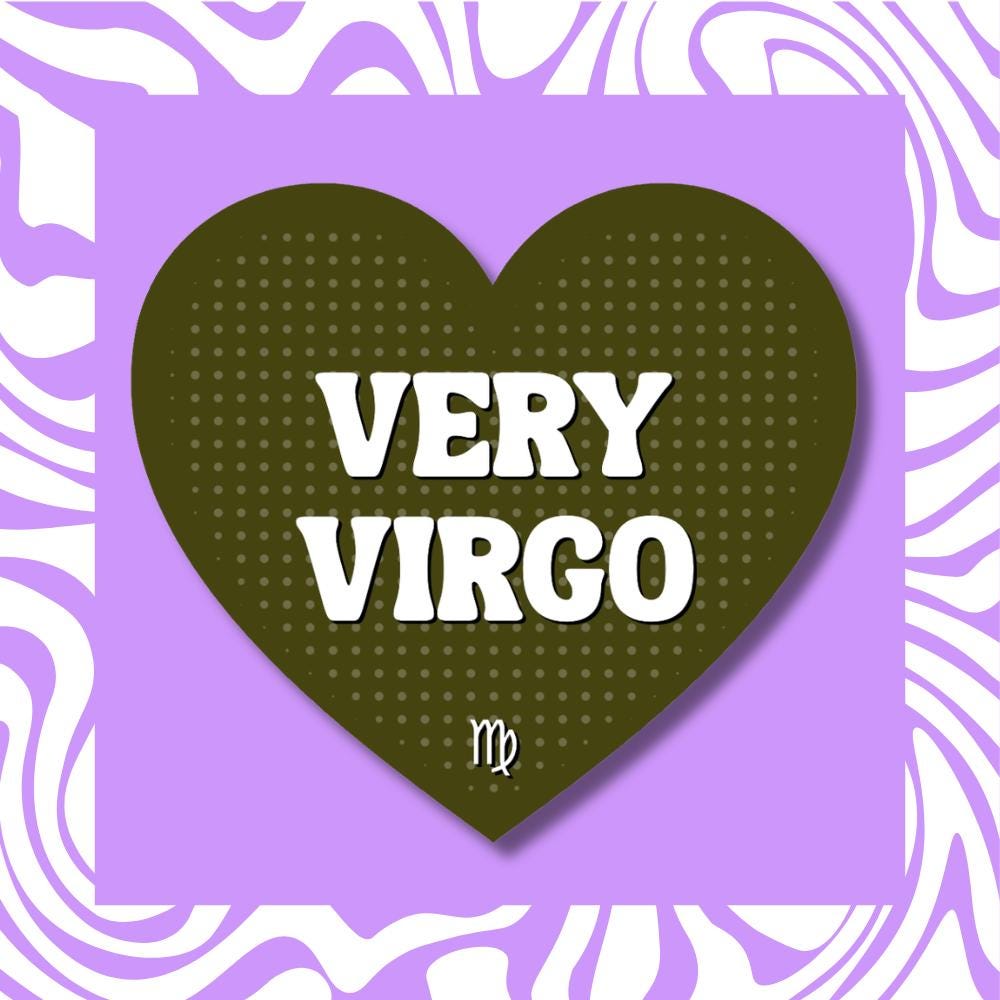 Very Virgo Sticker - Zodiac Horoscope Astrology Earth Sign Decal